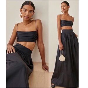 Reformation black maxi dress